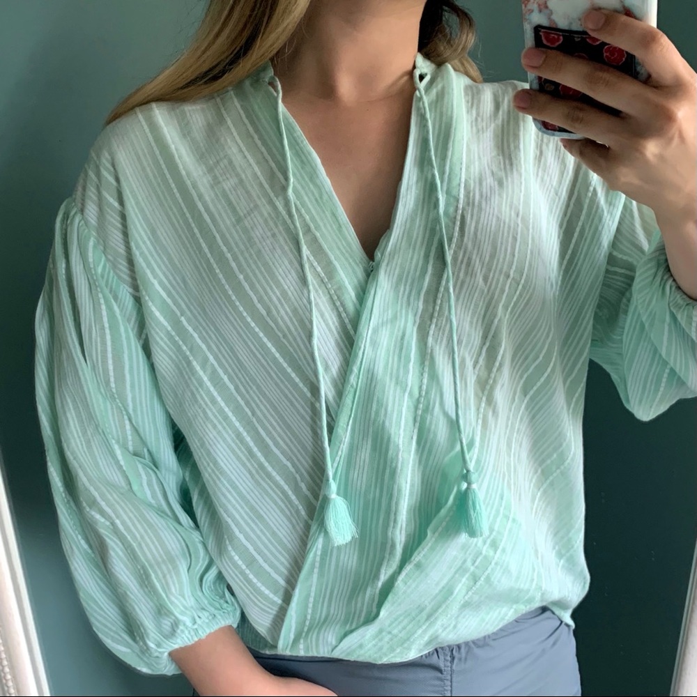 Lou & Grey Seafoam Blouse